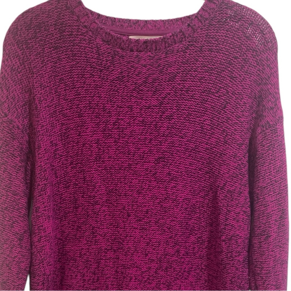 Philosophy Magenta Black Marbled Crew Neck Sweater Size Medium - Picture 5 of 10